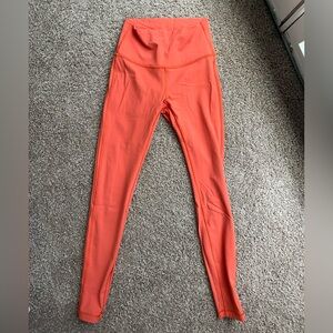 Lululemon Wunder Train Leggings Orange